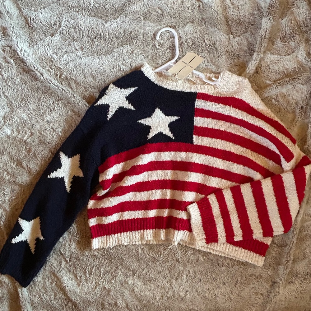 Red, White, and Blue Star Sweater